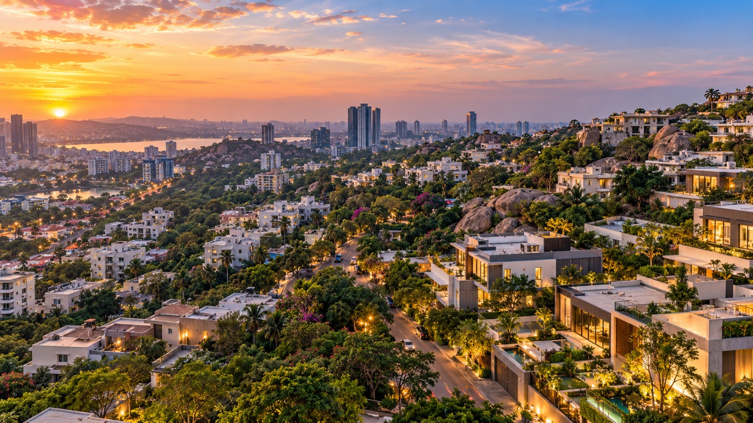 Central Hyderabad cityscape