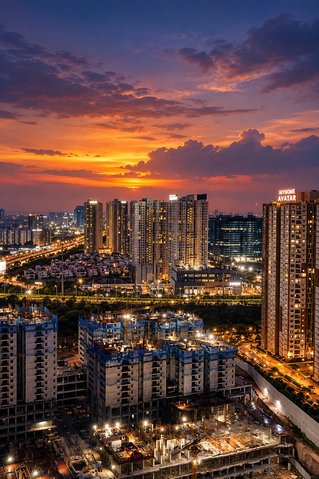 West Hyderabad cityscape